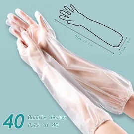 Xxshcdz 40Pcs Cleaning Gloves Extra Long Waterproof Housework Glove for kitchen Garden -23.2inch