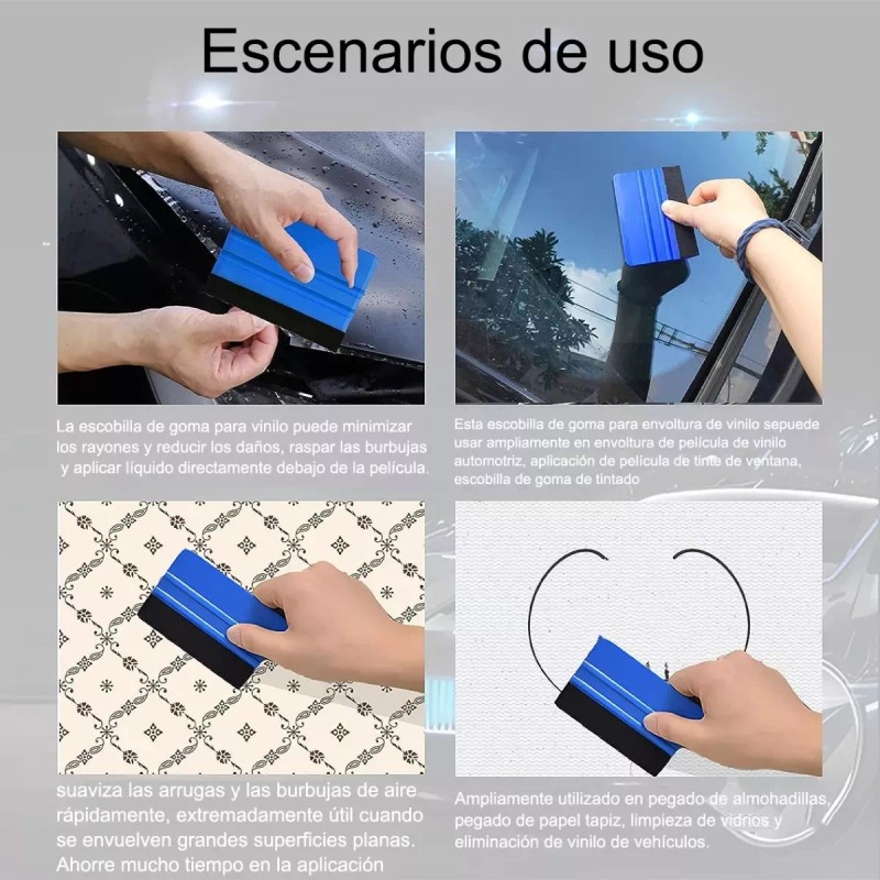 Estuchelandia 5 Pzas Squeege Espatula Rascador Aplicador Vinil Auto Carro