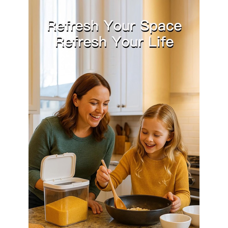 LivLab Mker Rice dispenser 5lbs Flour sugar storage containers with