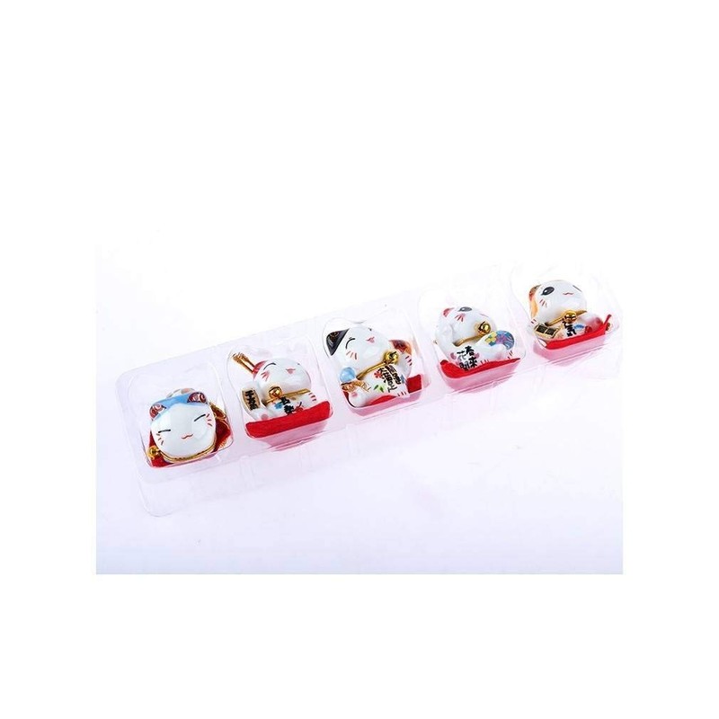lachineuse Set of 5 Maneki Neko Figurines