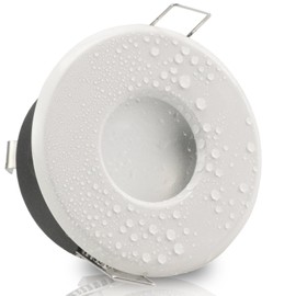trendlights24 Merano Ceiling Recessed Spotlights Round IP65 Set of 5 Ultra Flat 50 mm LED Spotlights 5 W 230 V Neutral White Bathroom Wet Room