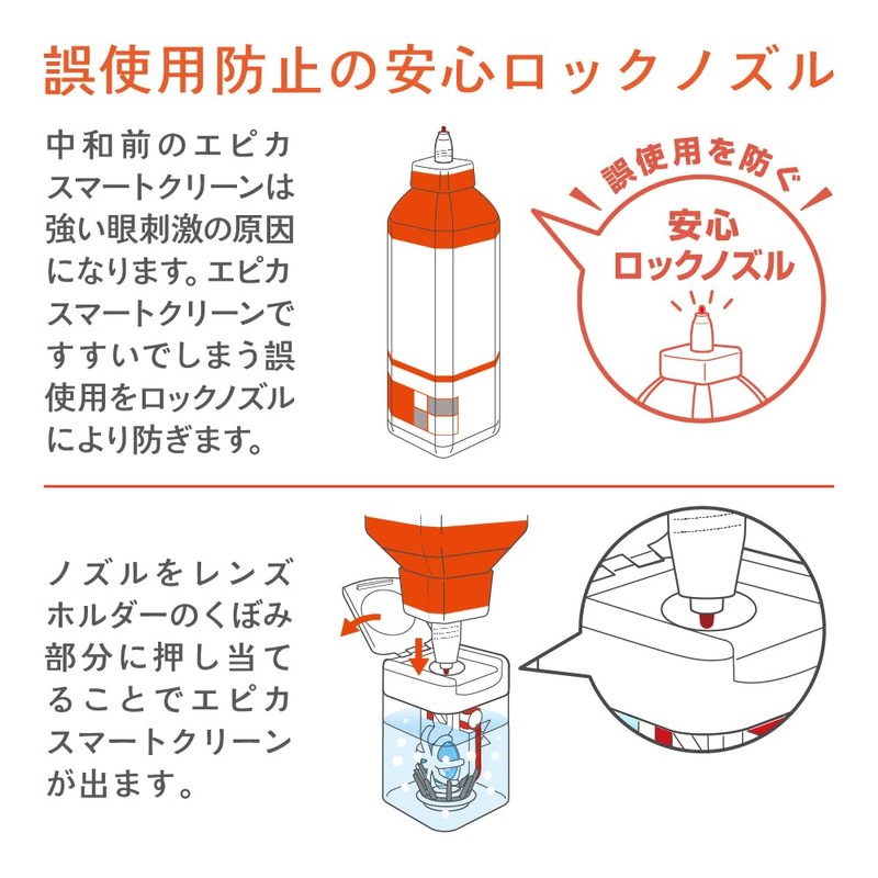 【医薬部外品】メニコン エピカ スマートクリーン 300ml×2本セット ソフトコンタクトレンズ用 付け置きタイプ かんたんケア コンタクトケア用品