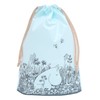 Indigo MOOMIN MV242 Moomin Wrapping Plastic Bag, S, Drawstring Flower