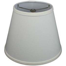 FenchelShades.com Lampshade 6" Top Diameter x 10" Bottom Diameter x 7.5" Slant Height 6x10x7.5" with Spider Attachment Diameter 0.4 Inch for Lamps with a Harp (Cream)