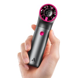 Aecooly Portable Handheld Fan, Powerful Turbo Mini Fan, 19000 RPM High Speed Aero Ultra, 15H Max Cooling Time, 7 Speeds Aluminum Case, Pocket Rechargeable Small Travel GIfts for Women- Grey&Purple