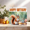 Squirrel Birthday Card - Cute Fun Squirrel Animal Bday Card