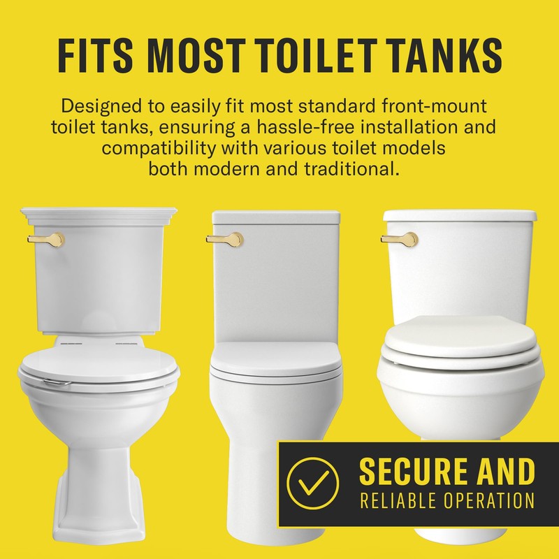 Qualihome Front Mount Toilet Handle, Universal Toilet Flush Handle, Elegant