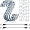 Yaocom 100 Pcs Tarp Strap Bungee Cord S Hooks Steel