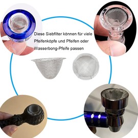 40 Pieces Metal Tube Strainer, Metal Bowl Strainer, Reusable Pipe Filter, Self-Adjustable Size Filter with Portable 3-in-1 Cleaning Tool, Mini Kit (16 mm)