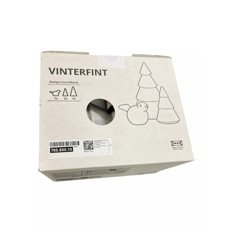 Ikea VINTERFINT Limited Edition Decoration Set of 3 White Christmas
