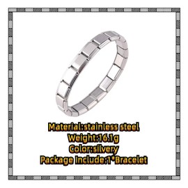 GAUEIOUR Stainless Steel Elastic Bracelet,European and American Fashion Classic Creative Bracelet,Small and Luxurious Silver Bracelet,Versatile Adjustable Men and Women Bracelet