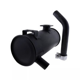 Unbranded H400mm D170mm Inlet 60mm Outlet 40mm Muffler Silencer For Yanmar Excavator VIO75