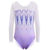 HOZIY Gymnastics Leotards for Girls Sleeveless Long Sleeve Snowflake Blue
