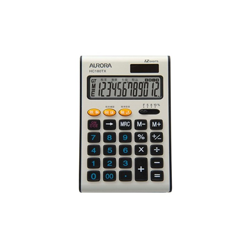 Aurora HC180TXB 12 Digit Handy Calculator, Black