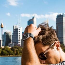 BISONSTRAP Watch Band, Nylon, Watch Strap, 0.6 inch (16 mm), 0.7 inch (18 mm), 0.7 inch (19 mm), 0.8 inch (20 mm), 0.9 inch (22 mm), Quick Release, Stepless Adjustment, Elastic Replacement Band, 22 mm