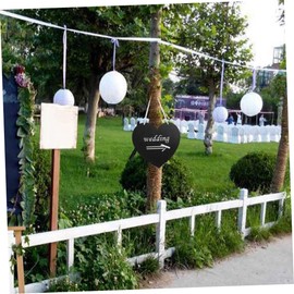 BESPORTBLE Black Wedding Decoration Home Decoration Wooden Pendant Wedding Hanging Decoration Heart Blackboard Sign Plaque Heart Decorative Plaques Price Tag Small Chalkboard