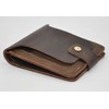 Le'aokuu Men's Genuine Genuine Leather Bifold Horizontal Standard Snap Chain