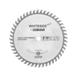 Whiteside Cross Cut Blade 8" 48 Teeth 5/8" Bore ATB Grind 90104001