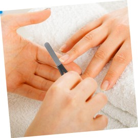 VICASKY 1set Metal Nail Files for Thick Nails Dual-sided Stainless File Set for Manicure and Art for Precision Shaping and Polishing for Home Use and Salons