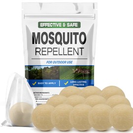 AUDQQM Mosquito Repellent Outdoor Patio, Mosquito Repellent Balls, Mosquitoes Deterrent for Yard, Outdoor Mosquito Control, Mosquito Repellant for Room/Travel/Camping/Garage, Keep Mosquito Away-12P