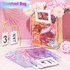 ISKYBOB 8PCS Holographic Gift Bags with Handle, Iridescent Handbag 8