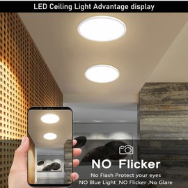 4Pack 3200LM LED Ceiling Light Fixture,12inch White Slim 28W Thin Round Flush Mount Led Ceiling Light White 6000K Surface Mount LED Ceiling Light 300W Equivalent