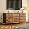 Huuger 9 Drawer Dresser, 47 Inch Dresser TV Stand for