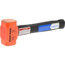 PRO SOURCE Non-Sparking Copper Head Sledge Hammer: 2.5 lb Head, 12" Overall Length