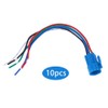 10Pcs Push Button Switch Socket Flame Retardant Plastic Shell Wire