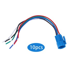 10Pcs Push Button Switch Socket Flame Retardant Plastic Shell Wire Connector 5 Pin 16mm