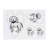 4 x 'Dog Paradise Surrounded by Bones' Temporary Tattoos -