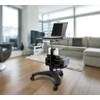 Aidata Ergonomic Sit-Stand Mobile Laptop Cart Work Station with Printer
