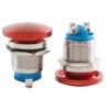 2Pcs Mushroom Head Button Switch Waterproof Push Button Switch Aluminum