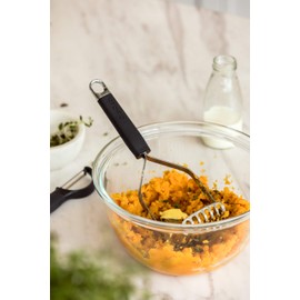 ClickClack 122070 Potato Masher, Stainless Steel, Gray