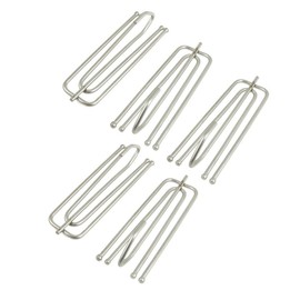 VAK® 20 X Metal Curtain Pinch Pleat Hooks Deep Prong Galvanised Curtain Tape Pins UK SELLER (Silver)