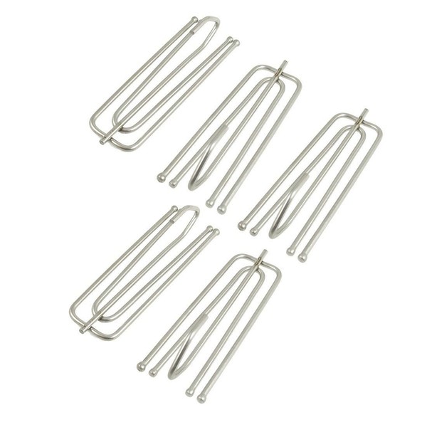 VAK® 20 X Metal Curtain Pinch Pleat Hooks Deep Prong