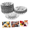 iplusmile 50Pcs Stainless Steel Egg Tart Molds Reusable Brioche Pudding