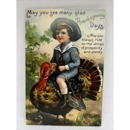 Thanksgiving Vintage Style Unused Postcard Greeting Card 4 x 6”