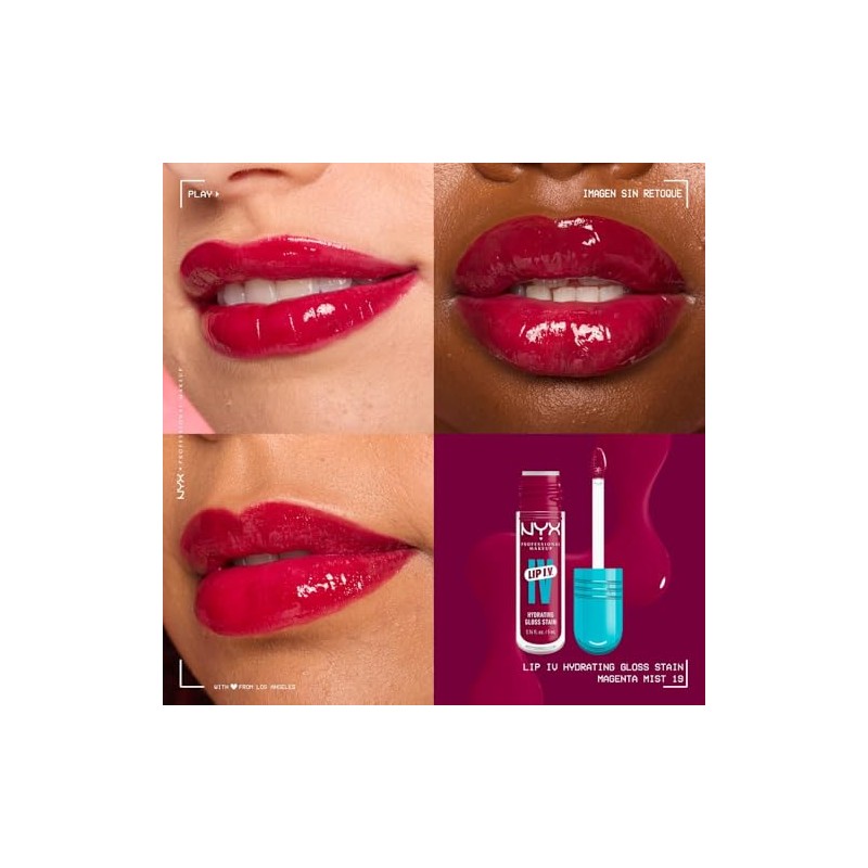 NYX Professional Makeup, Lip IV Tinta para Labios Hidratante con