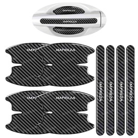 iMPREZA Door Handle Protector for New Impreza, Compatible with Models such as Subaru Impreza, ST-H, ST-G, ST AWD, Door Guard, Carbon Pattern, Scratch Resistant, Paint Protection, Conceals Scratches