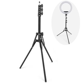 Ring Light Stand Only, 63" Adjustable Tripod Stand Compatible with Most Selfie Ring Lights and Video Recording for Live Streaming (YouTube, Instagram, TikTok) and Makeup