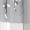 Lush Decor Weeping Flower Room Darkening Window Curtain Valance, Gray,