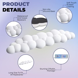 Ultra-Soft Keyboard and Mouse Wrist Rest for Computer – Pressure Relief Padding, Contoured Shape for Proper Alignment, Anti-Slip Base, Modern Look, Portable, Injury Prevention