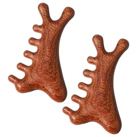 4-In-1 Wooden Scalp Massager Comb For Hair Growth Gua Sha Tool For Face & Body Natural Wood Hair Scalp Massager Sandalwood Massage Comb For Stress Relief & Circulation