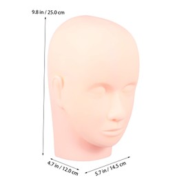 Baluue Eyelash Extension Practice Mannequin Head Model for Makeup Training Realistic Skin Texture for Lash Grafting Includes Closed Eye Head for Beginners