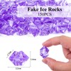 VGOODALL 150PCS Fake Ice Rocks, Purple Acrylic Crushed Ice Rocks