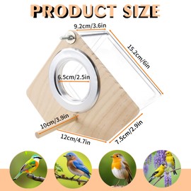 Parakeet Nesting Box for Cage, High-Transparent Parakeet Nest, Bird House Cage Accessories with Wood Perch, Breeding Box Acrylic Bird Nest for Parrots, Cockatiels, Lovebirds, Canaries