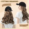 SUNBORRY Hat Wig for Women Baseball Cap with Hair hat