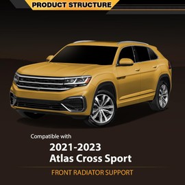 CNNELL Front Radiator Support Compatible with VW Volkswagen Atlas Cross Sport 2021-2023 3CM805588C