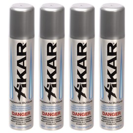 Xikar Premium Butane Fuel Refill with 0 Impurities 1.9oz 4 Pack (100ml) - Premium Quality Fuel for Jet Flame Lighters and Torches - High Altitude Formula